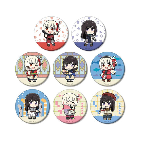 『リコリス・リコイル』描き起こし Art by 荒* ちびキャラ トレーディングマット缶バッジ(単位/BOX)【202504再販】